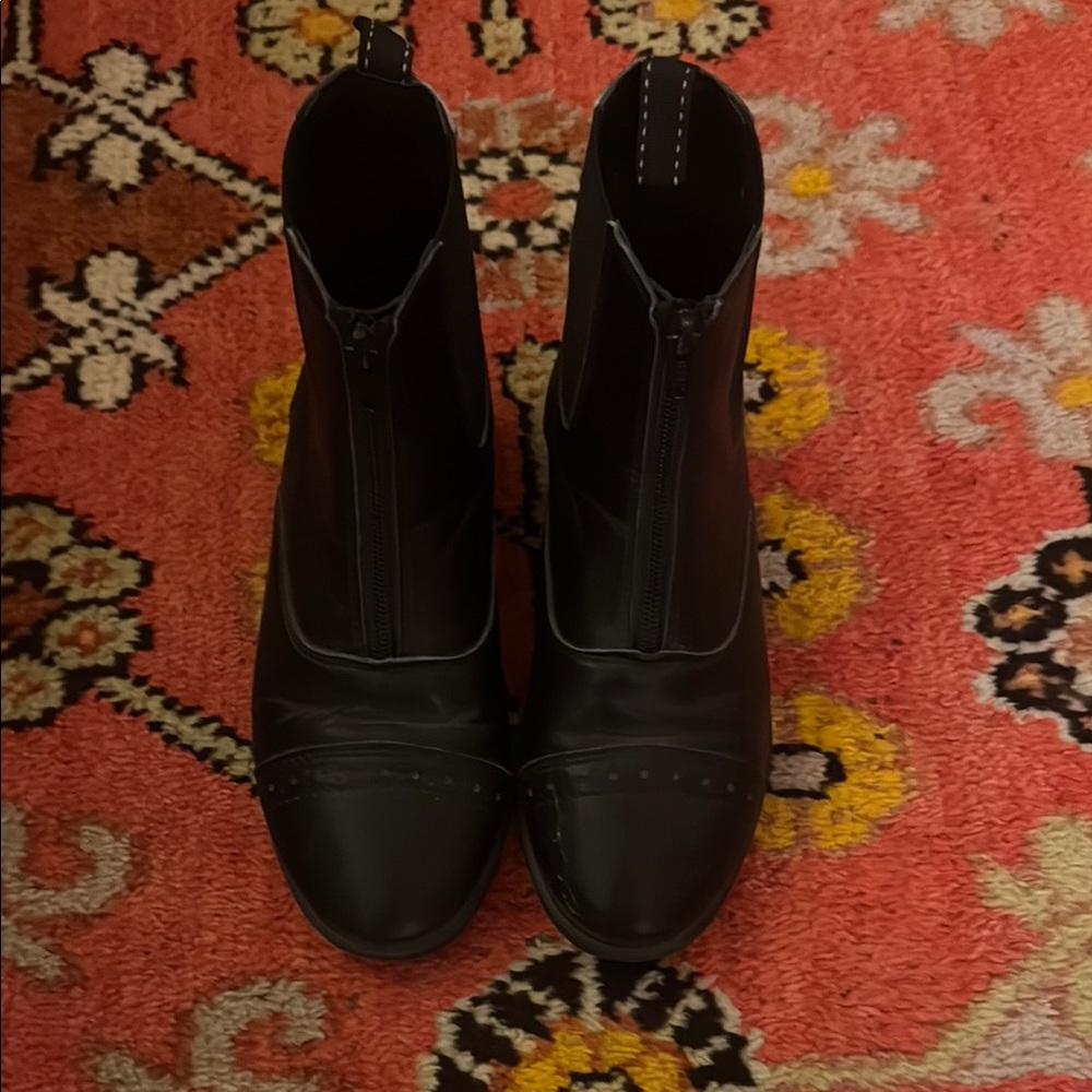Girls Black Riding Boots Size 4